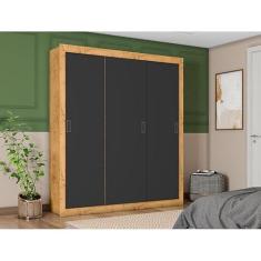 Imagem de Guarda Roupa Casal Ambiente COR2303044 Freijó Carbono Flex - Araplac