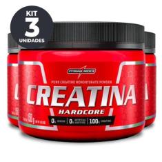 Imagem de Creatina Pura 150G Hardcore Integralmedica Kit 3 Potes