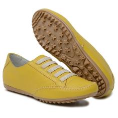 Imagem de Tênis feminino Mocatênis Elástico Bella Dama em Couro Legítimo Confortável-Feminino