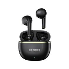 Imagem de Fone de Ouvido Intra C3Tech EP-TWS-30BK Preto Conexão Bluetooth 5.1, Intra-Auricular, In-Ear, True Wireless Stereo, Microfone Integrado Omnidirecional, Ajuste de Volume, Função Touch