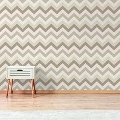 Imagem de Papel de Parede Chevron Tons de Bege 57x270cm