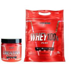 Imagem de Creatina Mono-Hidratada Integralmédica Hardcore - 300G + Whey Protein