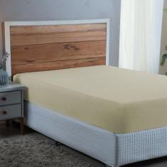 Imagem de Lençol Cama Box Casal 01 Peça Percal 300 Fios Liso Com Elástico 100% A
