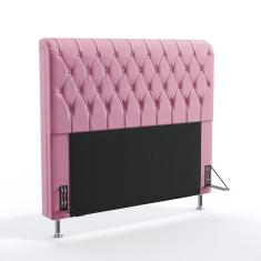 Imagem de Cabeceira Bellatrix 195 Para Cama King Sued Rosê Aradecor