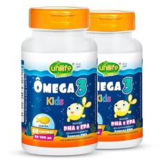 Imagem de Kit 2 Ômega 3 500Mg Kids Unilife 60 Cápsulas