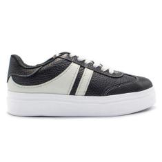 Imagem de Tênis Usaflex Feminino Em Couro Salto Plataforma Casual Al1004