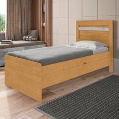 Imagem de Cama Com Baú De Solteiro Com Colchão  Cuiabá Naturalle Off White