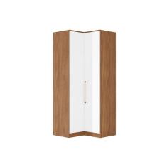 Imagem de Módulo De Quarto Casal Guarda Roupa Canto Obliquo 71160k Irlanda C- 2 Portas E 3 Gavetas Amendola-branco