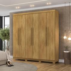 Imagem de Guarda Roupa Elegance 6 Portas e 2 Gavetas Internas - Nature - Vila Rica