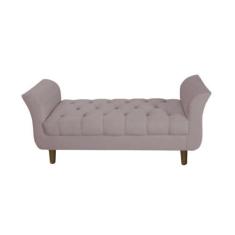 Imagem de Recamier Estofado Para Quarto Closet 90 cm Grécia Suede Rose - DL DECO