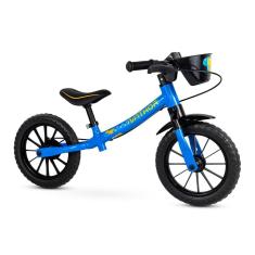Imagem de Bicicleta De Equilíbrio Sem Pedal Infantil Aro 12 Bike Balance Masculina Nathor Com Banco Regulável