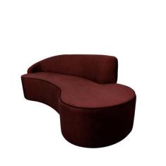 Imagem de Sofá Curvo Eron 2,10 Veludo Malbec Braço Esquerdo - Larbelle - Larbell