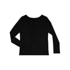 Imagem de Blusa Feminina Básica Manga Longa Canelada 