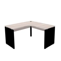 Imagem de Mesa Em L P/ Escrit rio 145x145 Pandin P25 - Nogueira/preto