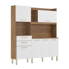 Imagem de Cozinha Compacta 6 Portas Salvador Torre Quente + Aéreo + Balcão Amênd