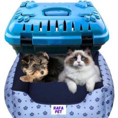 Imagem de Caixa Para Transporte Pet Gato Cachorro + Caminha Almofada Pet Cachorr