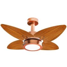 Imagem de Ventilador de Teto Aspen LED 6000k Venti-Delta Cobre 4Pás Freijó 110V