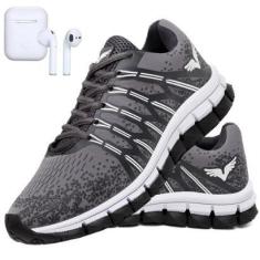 Imagem de Tênis Corrida Masculino Academia Caminhada Esporte + Fone Ouvido-Masculino