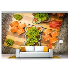 Imagem de Papel De Parede Rodízio Japonês Sashimi 3D Al204