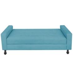 Imagem de Recamier Calçadeira Sofá Slim   90 Cm Solteiro Baú Quarto Sala Suede A
