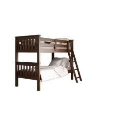 Imagem de Beliche de Madeira Escada Até o Chão Castanho Acetinado - Piratini