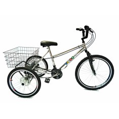 Imagem de Bicicleta Triciclo Valdo Bike Alumínio 21 Marchas Aro 26 Freio a Disco Mecânico