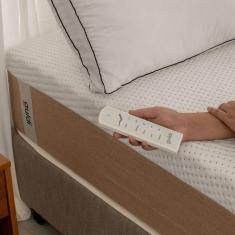 Imagem de Colchão King Guldi Comfort com Massageador Quântico Molas Ensacadas (30x193x203) Branco e Bege