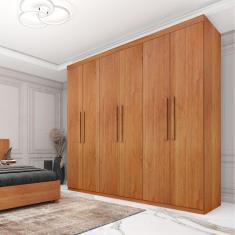 Imagem de Guarda Roupa Casal em MDF 6 Portas 4 Gavetas Suecia Tcil