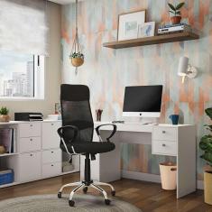 Imagem de Cadeira de Escritório Diretor Giratória Winnipeg ii com Braços Preta