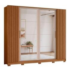 Imagem de Guarda Roupa Jacarandá 8 Espelhos Ripado 2 Espelhos Albatroz Moveis