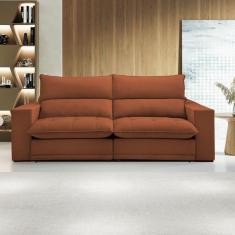 Imagem de Sofá Retrátil e Reclinável Martinho 210cm Terracota