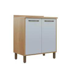 Imagem de Balcão De Cozinha áustria 2 Portas 80cm Cinamomo/offwhi