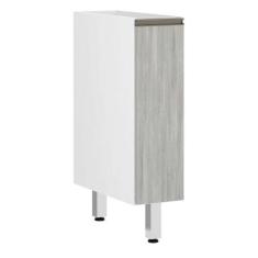 Imagem de Balcão Cozinha 20 Cm Sem Tampo 1 Porta Concreto Pérola  Luciane Móveis