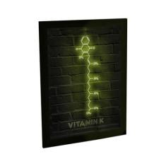 Imagem de Quadro Decorativo Composição Química Vitamina K Decoração Escritório Ciência Poster
