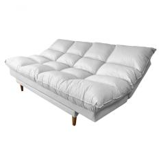 Imagem de Sofá Cama Andorra Corano 3 Lugares Reclinável Império Branco 036