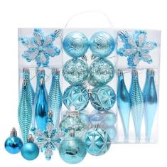 Imagem de Enfeites de bola para árvore de Natal, enfeites de árvore de Natal, enfeites inquebráveis ​​para shopping center decoração de casa de Natal