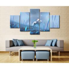 Imagem de Quadro Decorativo Filme Mononokome 5 peças 130x65 cm em teci