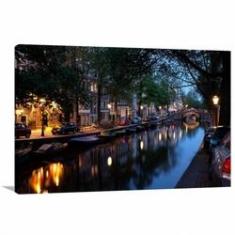 Imagem de Quadro Decorativo Cidade de Amsterdã - Tela em Tecido
