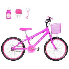 Imagem de Bicicleta Infantil Feminina Aro 20+Kit Passeio Pink