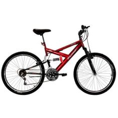 Imagem de Bicicleta Aro 26 18V Full Suspention Max 260 Vermelho - Dalannio Bike