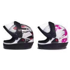 Imagem de Capacete San Marino Branco Moto Masculino Feminino, Branco Grafic Bran