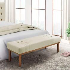 Imagem de Recamier Gênova Veludo Bege 140 Cm - Spezzia Decor