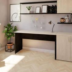 Imagem de Mesa Reta Corp 25mm 170 cm Bramov Móveis Preto/Geneve