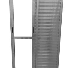 Imagem de Porta De Alum nio De Correr Balc o 3 Folhas Preta Linha 25 Co