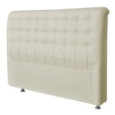 Imagem de Cabeceira Solteiro Imperatriz 90 CM Suede Marfim - D A Decor