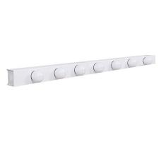 Imagem de Arandela Camarim 7 Lâmpadas 83Cm Alumínio Branco Com Botão