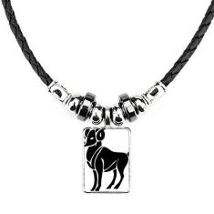 Imagem de DIYthinker Colar com símbolo do zodíaco de Áries da Constelação, joia com pingente de corda de couro