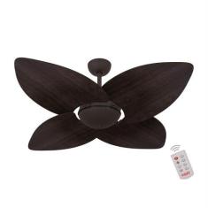Imagem de Ventilador De Teto Kovalski Marrom Texturizado Office 4 Pás Tabaco 220