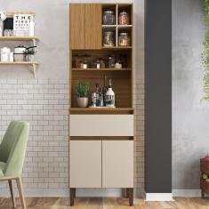 Imagem de Armário De Cozinha 3 Portas 1 Gaveta Ac4311 Naturalle Cristalo Decibal Naturalle