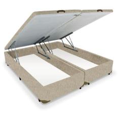 Imagem de Cama Box Baú Frontal queen size Cosmopolita Basic Bege - 158x198